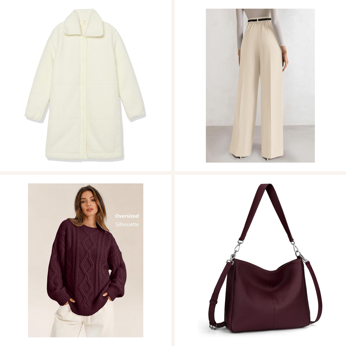 Burgundy & cream: a 7-piece fall outfit from Amazon