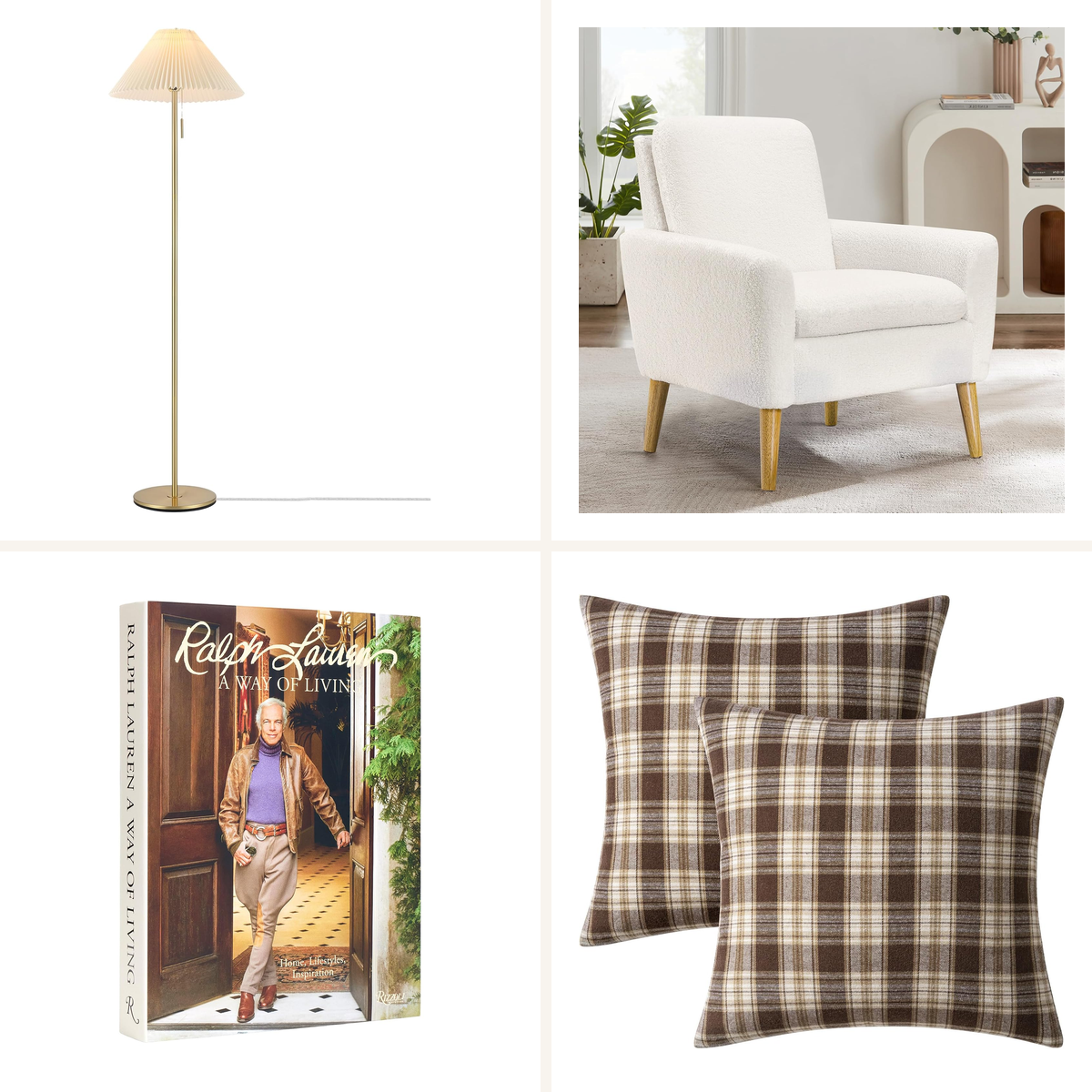 Chocolate & cream: a 7-piece cozy reading corner from Amazon