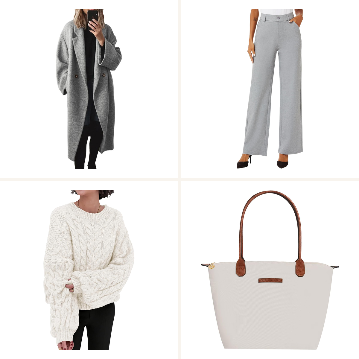 Cream & grey: a 6-piece fall outfit from Amazon