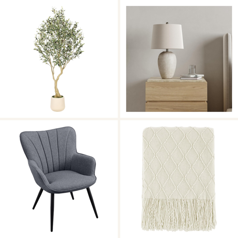 Cream & grey: a 5-piece cozy corner from Amazon